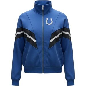 Indianapolis Colts Women's Small Blue Full Zip Jacket NFL Team Apparel